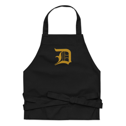 Detroit 'Old English D' Apron (Gold) | Unisex Emb.