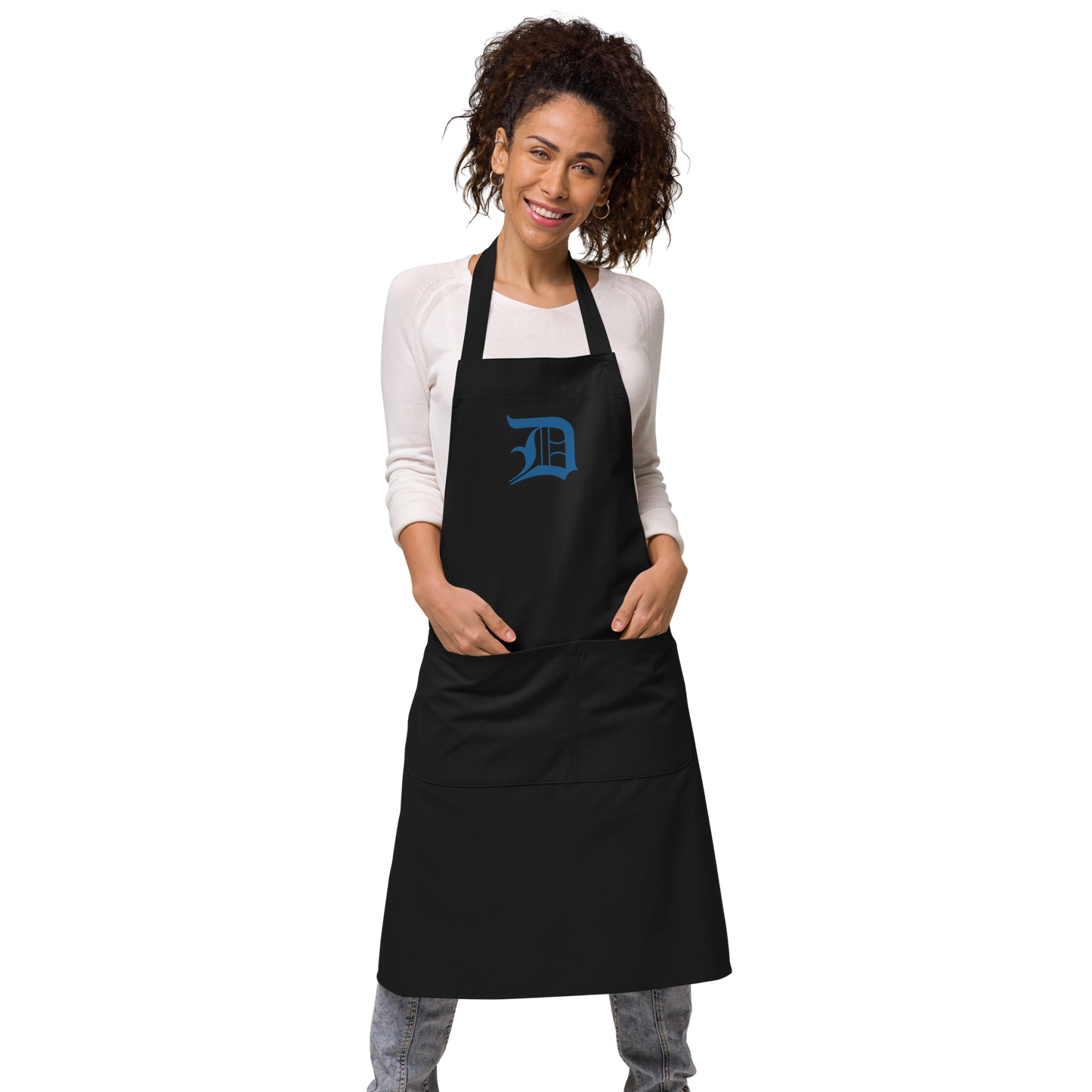 Detroit 'Old English D' Apron (Azure) | Unisex Emb.