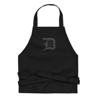 Detroit 'Old English D' Apron (Iron Ore Grey) | Unisex Emb.