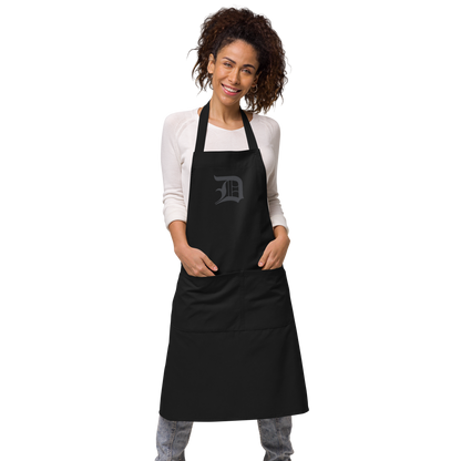 Detroit 'Old English D' Apron (Iron Ore Grey) | Unisex Emb.