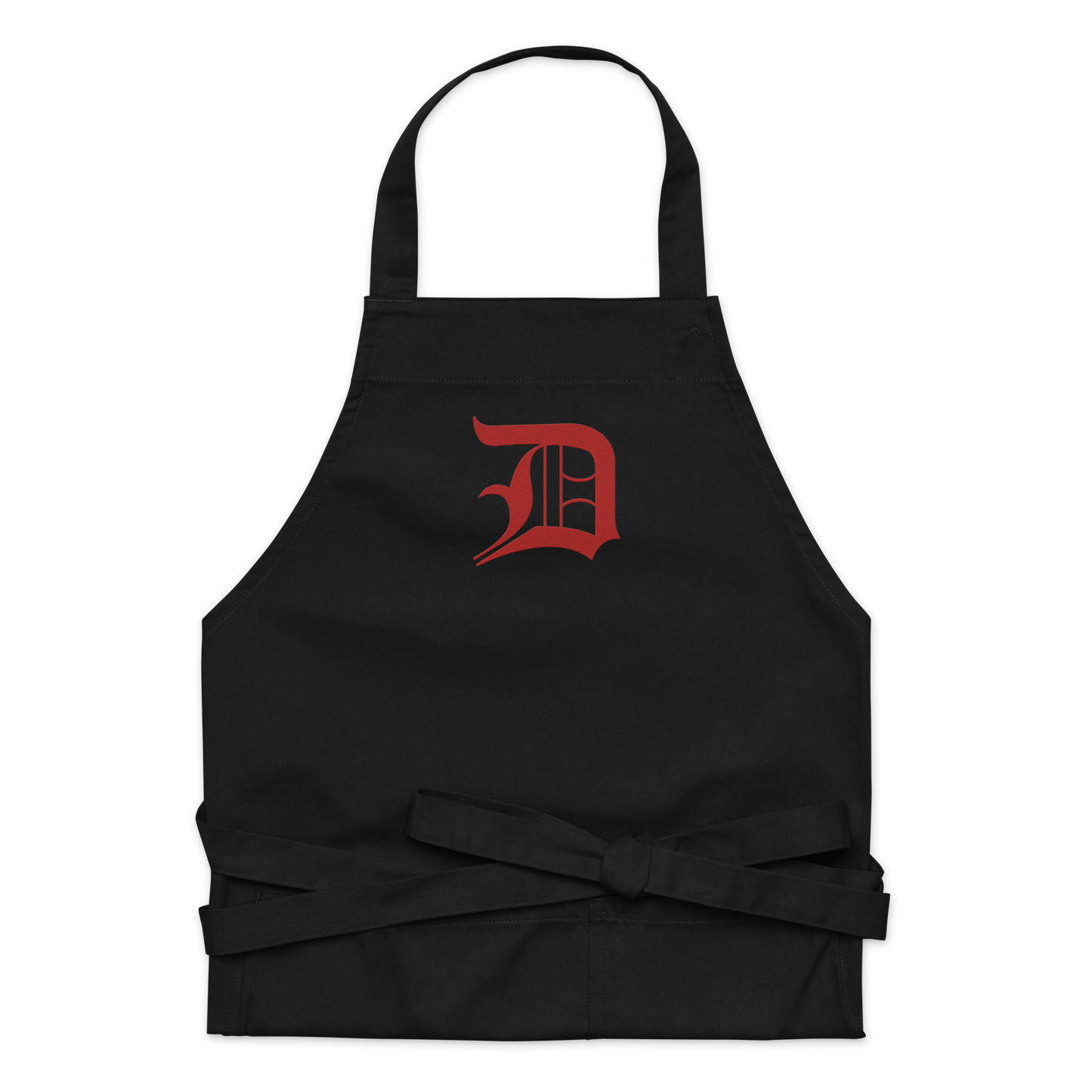 Detroit 'Old English D' Apron (Aliform Red) | Unisex Emb.