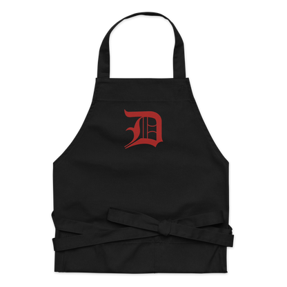 Detroit 'Old English D' Apron (Aliform Red) | Unisex Emb.