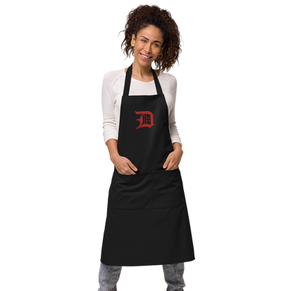 Detroit 'Old English D' Apron (Aliform Red) | Unisex Emb.