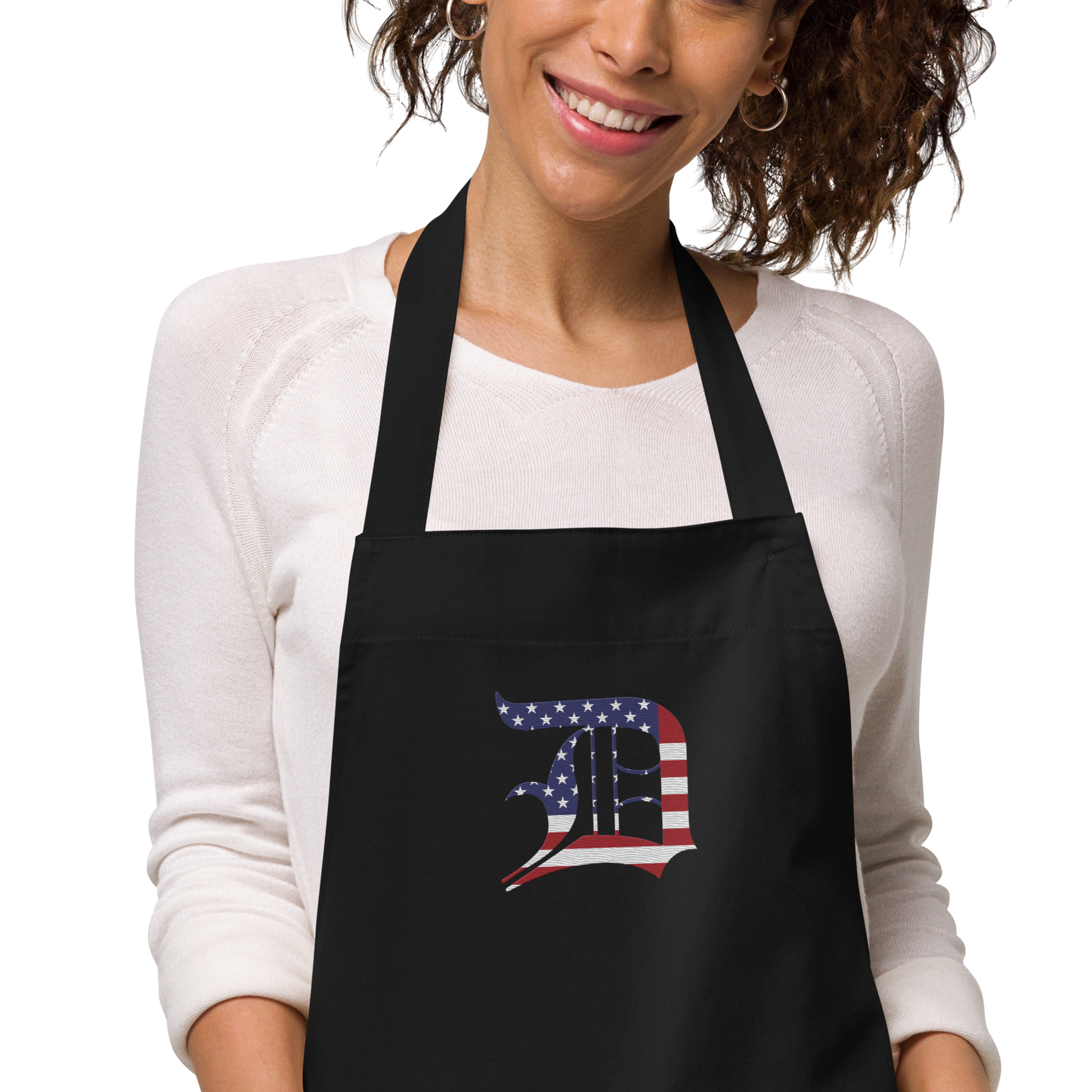 Detroit 'Old English D' Apron (Patriotic Edition) | Unisex Emb.