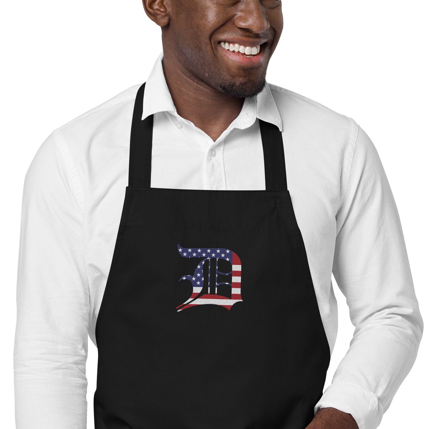 Detroit 'Old English D' Apron (Patriotic Edition) | Unisex Emb.