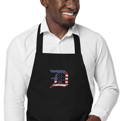 Detroit 'Old English D' Apron (Patriotic Edition) | Unisex Emb.