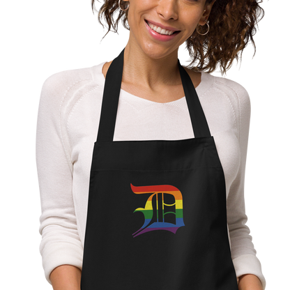 Detroit 'Old English D' Apron (Rainbow Pride Edition) | Unisex Emb.