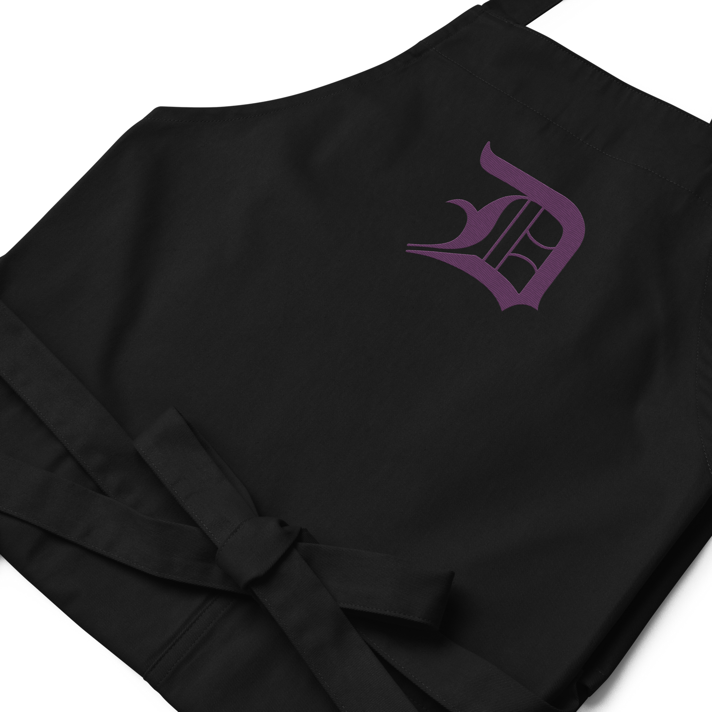 Detroit 'Old English D' Apron (Plum) | Unisex Emb.