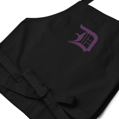 Detroit 'Old English D' Apron (Plum) | Unisex Emb.