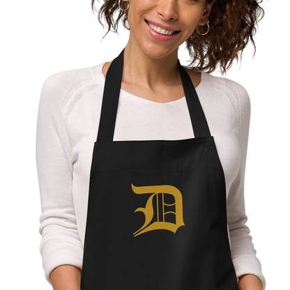 Detroit 'Old English D' Apron (Gold) | Unisex Emb.