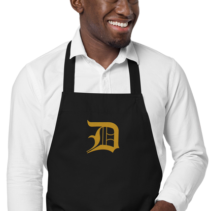 Detroit 'Old English D' Apron (Gold) | Unisex Emb.