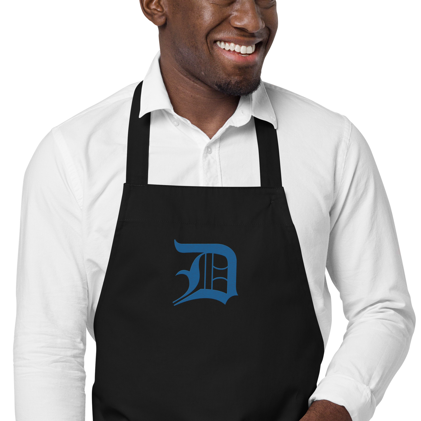 Detroit 'Old English D' Apron (Azure) | Unisex Emb.