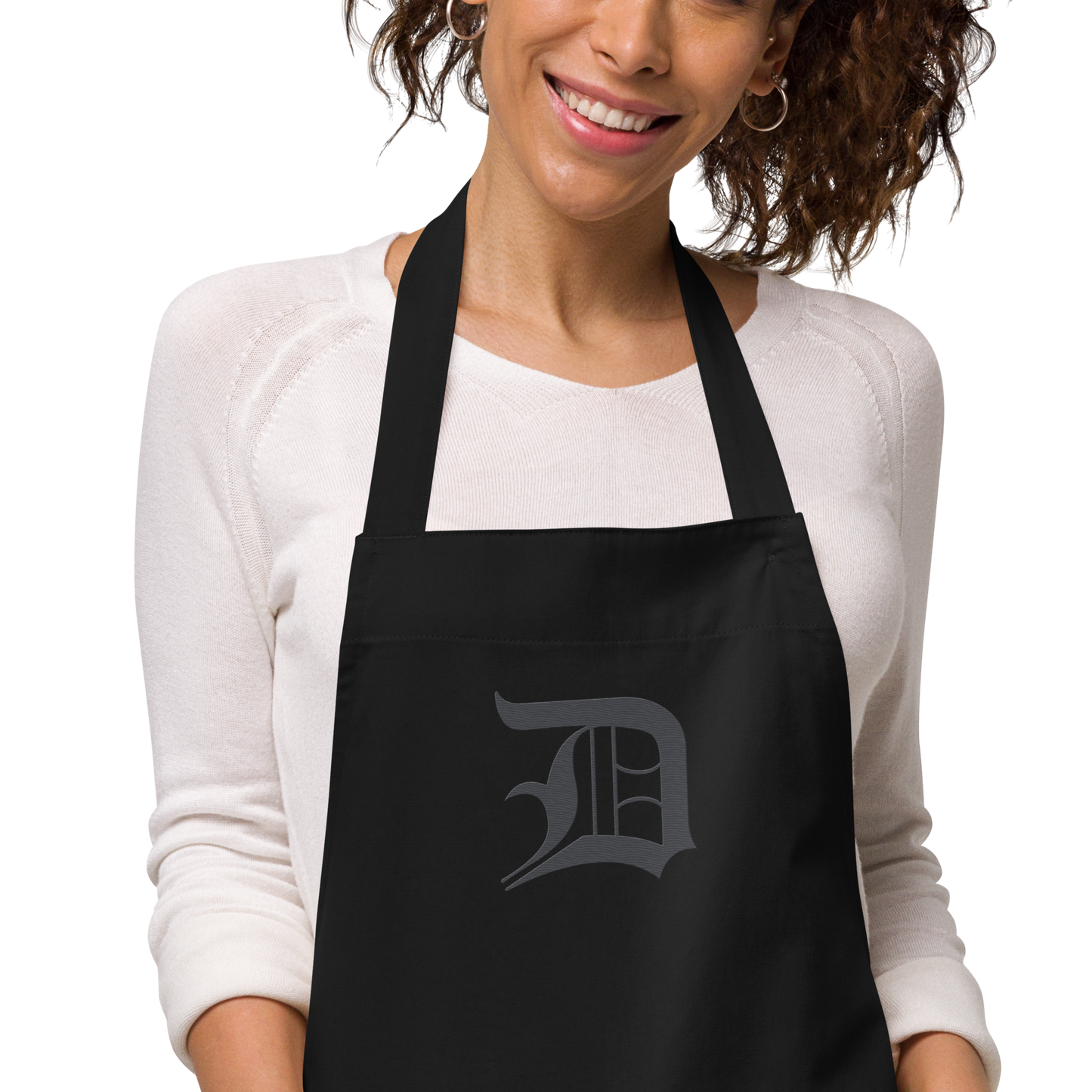 Detroit 'Old English D' Apron (Iron Ore Grey) | Unisex Emb.