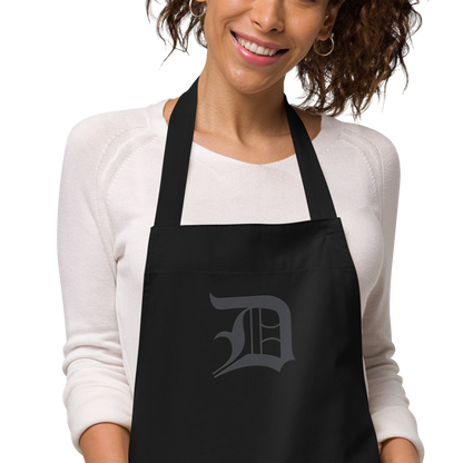 Detroit 'Old English D' Apron (Iron Ore Grey) | Unisex Emb.