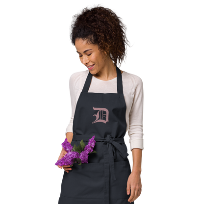 Detroit 'Old English D' Apron (Cherry Blossom Pink) | Unisex Emb.