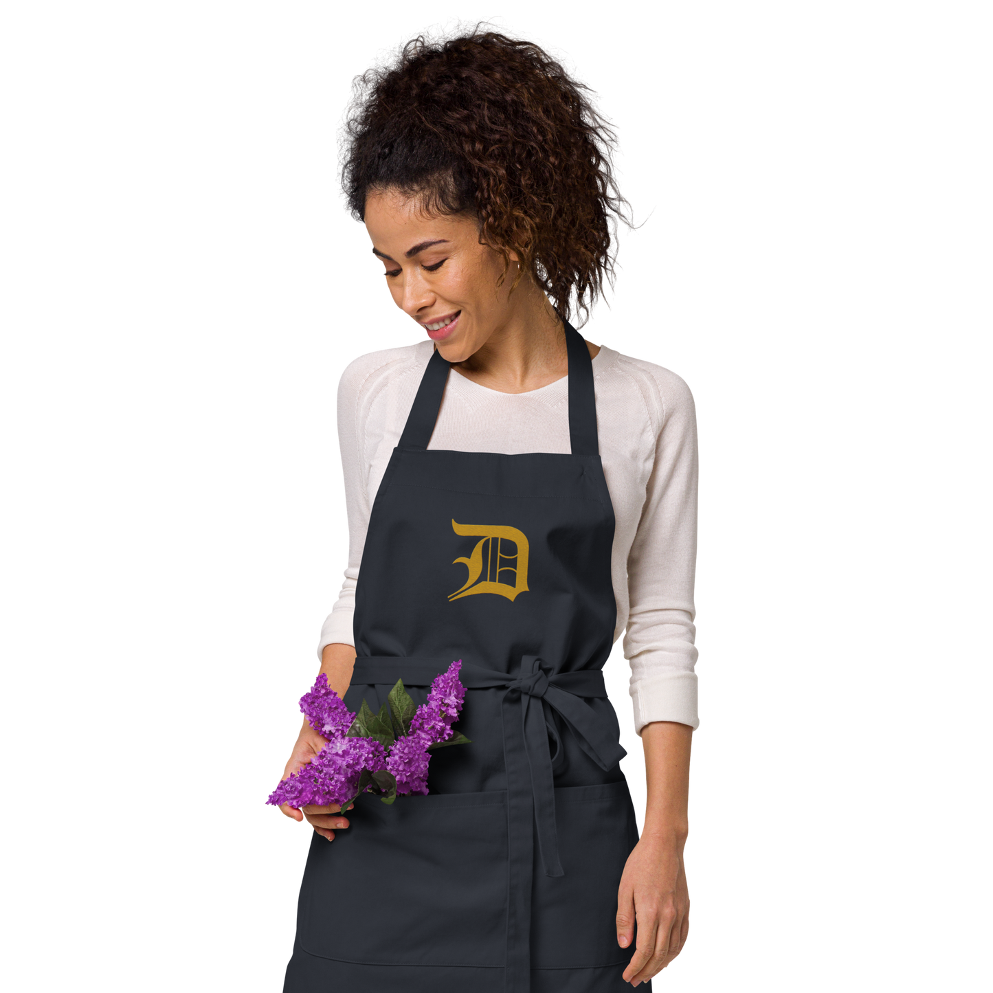 Detroit 'Old English D' Apron (Gold) | Unisex Emb.