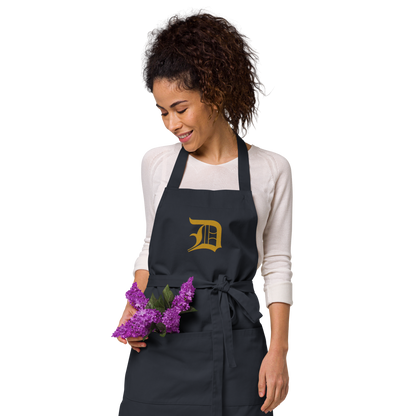 Detroit 'Old English D' Apron (Gold) | Unisex Emb.