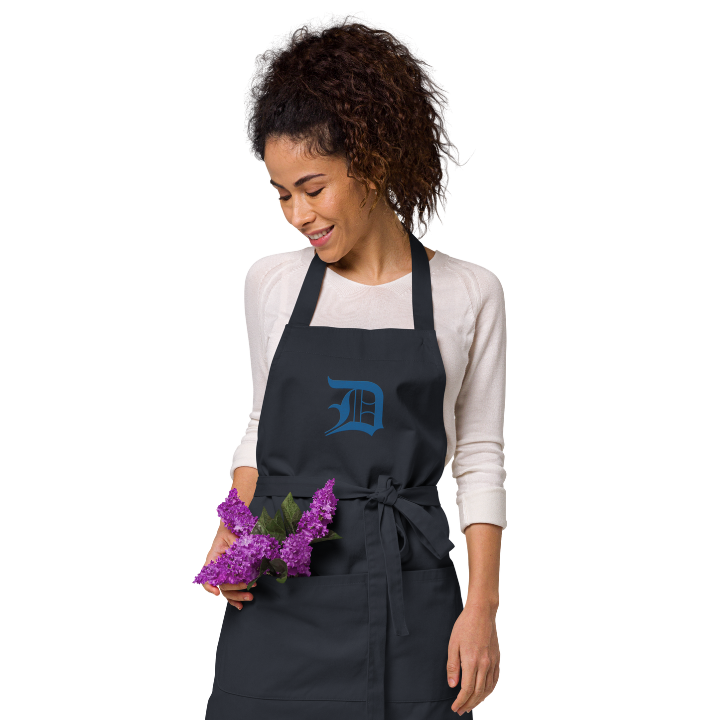 Detroit 'Old English D' Apron (Azure) | Unisex Emb.