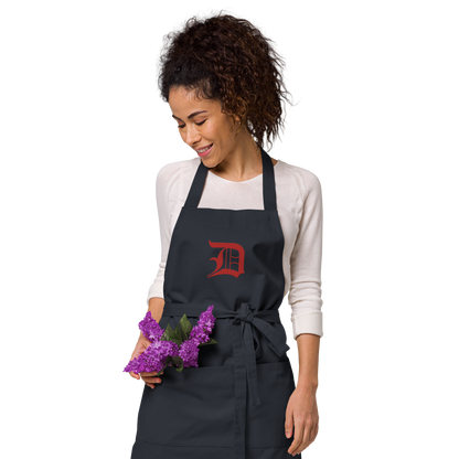 Detroit 'Old English D' Apron (Aliform Red) | Unisex Emb.