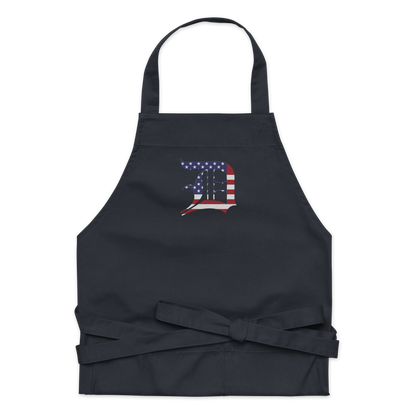 Detroit 'Old English D' Apron (Patriotic Edition) | Unisex Emb.