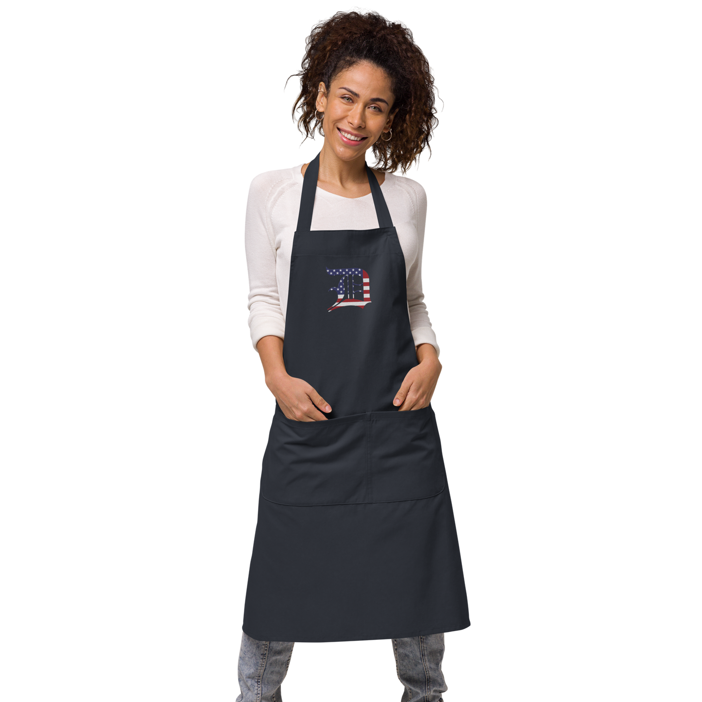 Detroit 'Old English D' Apron (Patriotic Edition) | Unisex Emb.