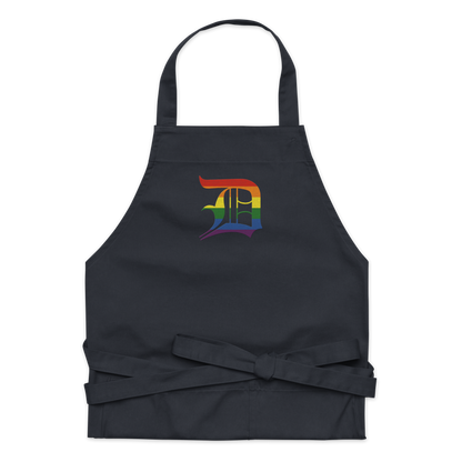 Detroit 'Old English D' Apron (Rainbow Pride Edition) | Unisex Emb.