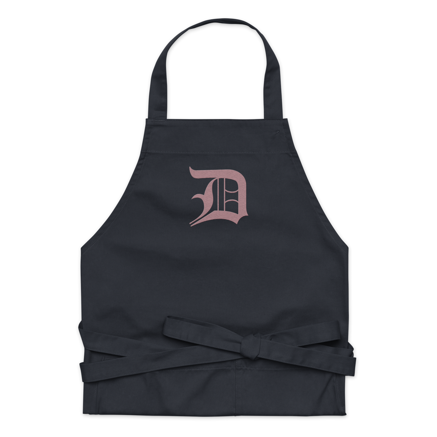 Detroit 'Old English D' Apron (Cherry Blossom Pink) | Unisex Emb.