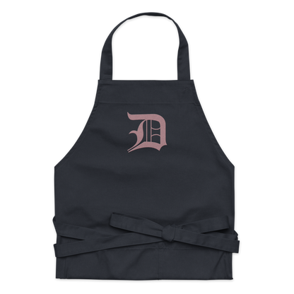 Detroit 'Old English D' Apron (Cherry Blossom Pink) | Unisex Emb.