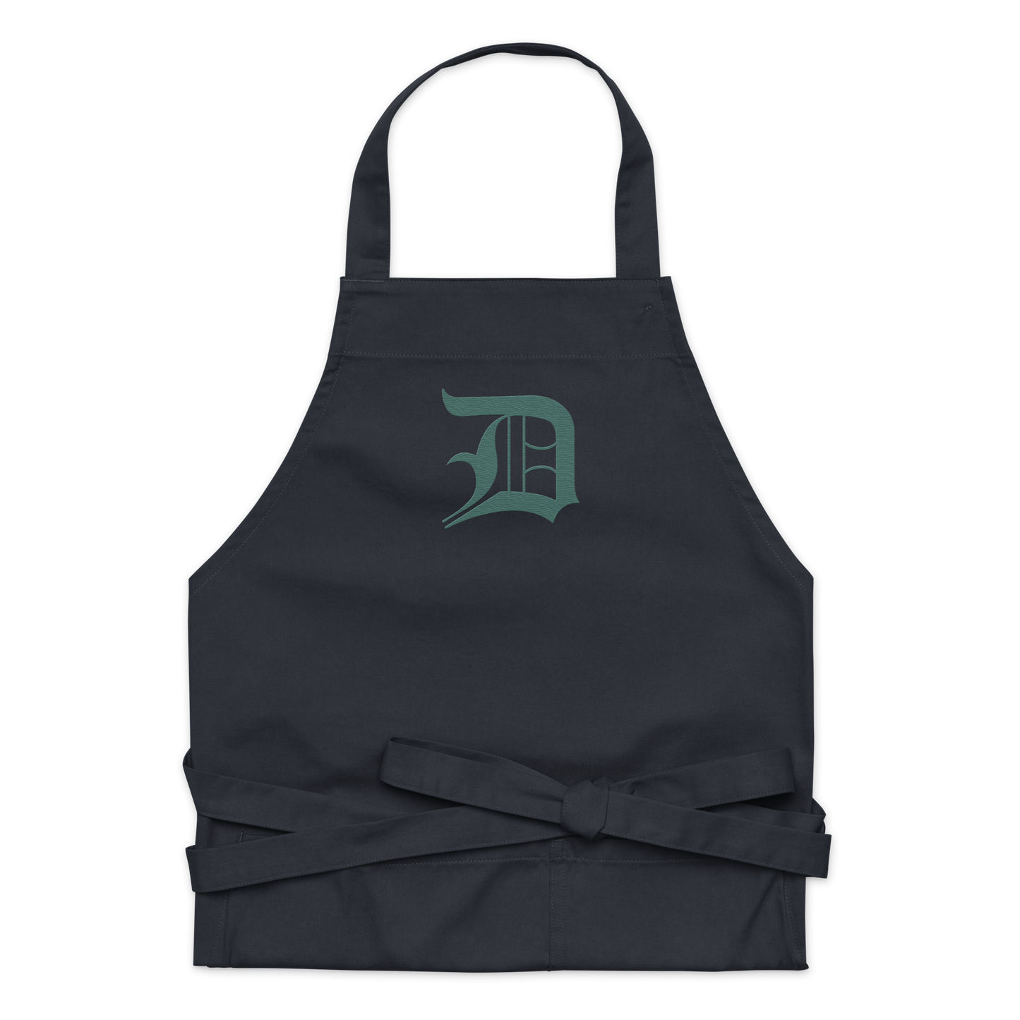 Detroit 'Old English D' Apron (Copper Green) | Unisex Emb.