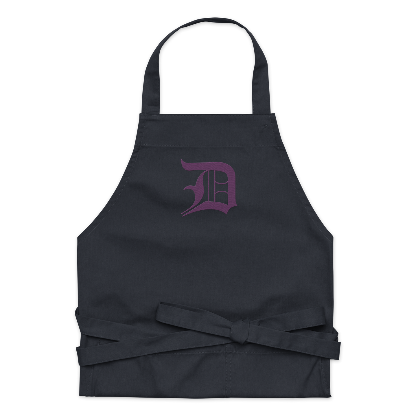 Detroit 'Old English D' Apron (Plum) | Unisex Emb.