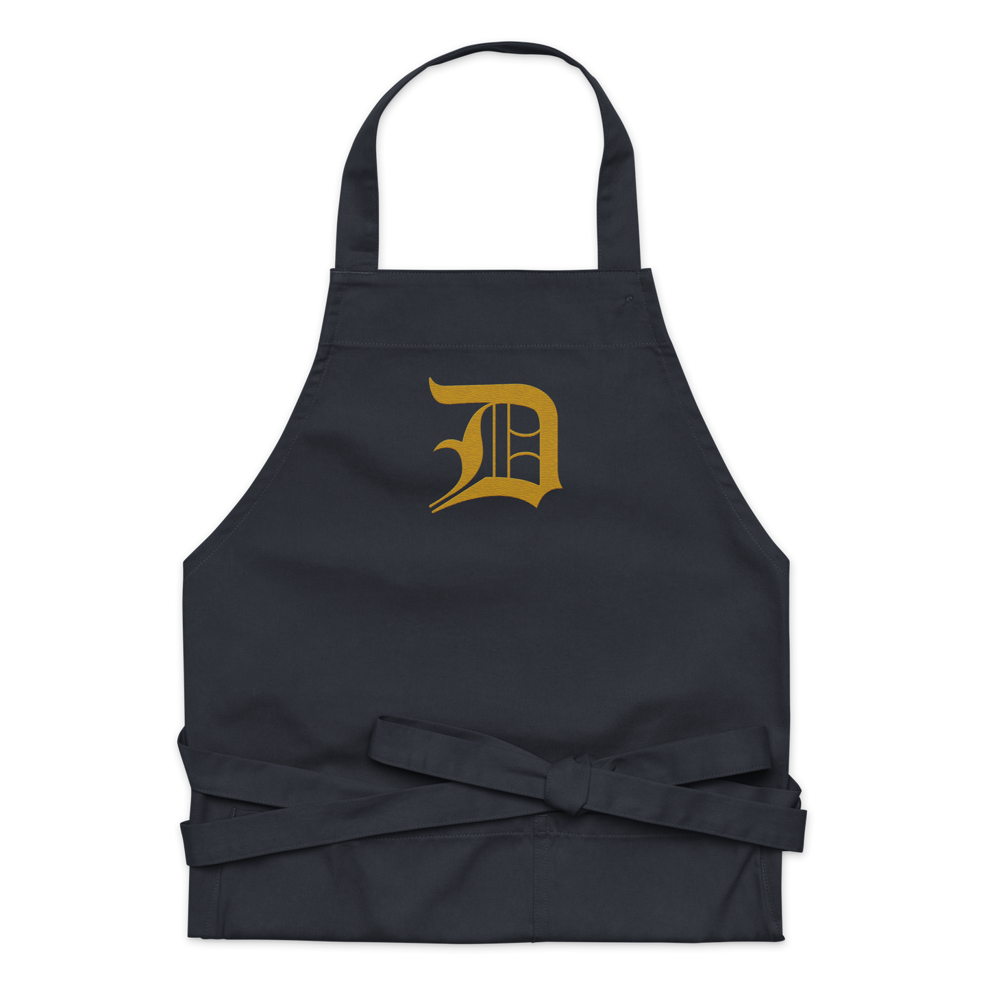 Detroit 'Old English D' Apron (Gold) | Unisex Emb.