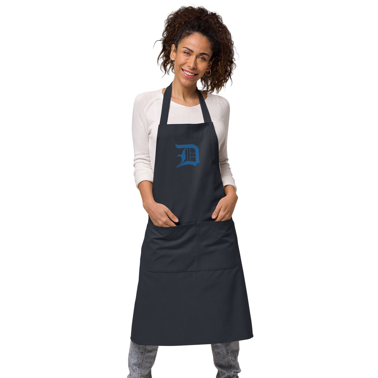 Detroit 'Old English D' Apron (Azure) | Unisex Emb.