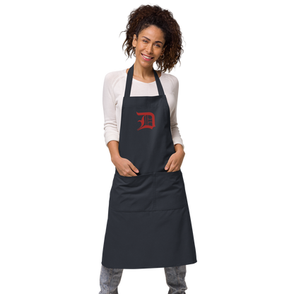 Detroit 'Old English D' Apron (Aliform Red) | Unisex Emb.