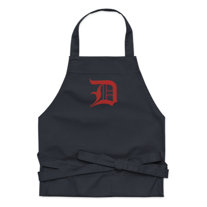 Detroit 'Old English D' Apron (Aliform Red) | Unisex Emb.