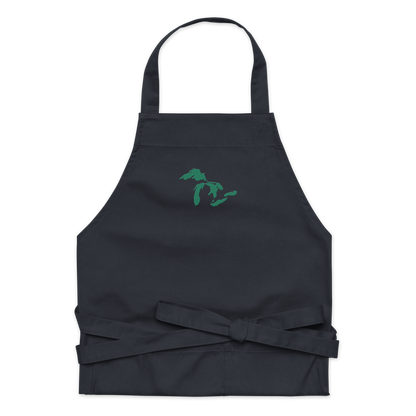 Great Lakes Apron | Unisex Emb. - Emerald Green