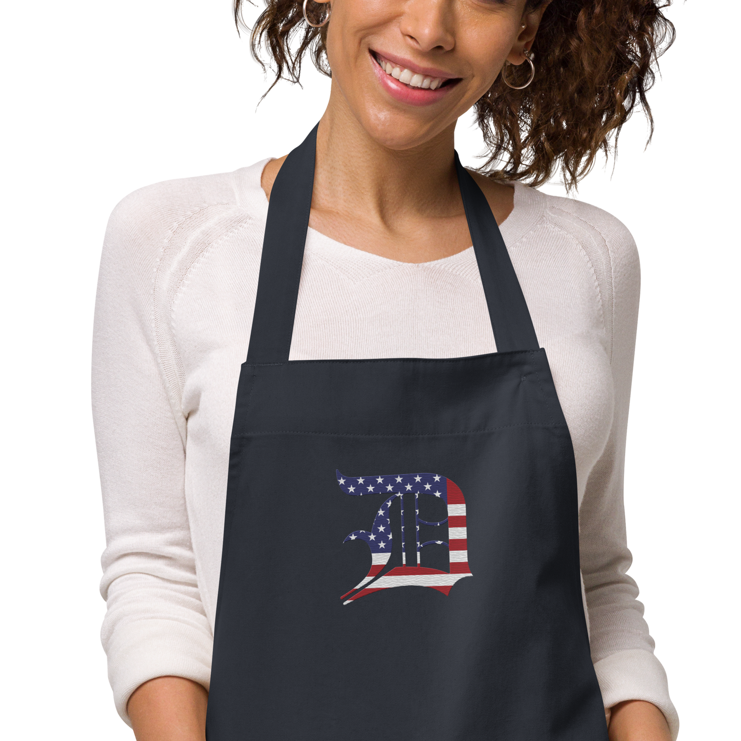 Detroit 'Old English D' Apron (Patriotic Edition) | Unisex Emb.