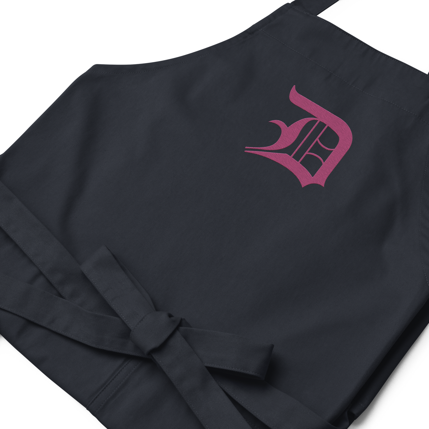 Detroit 'Old English D' Apron (Apple Blossom Pink) | Unisex Emb.