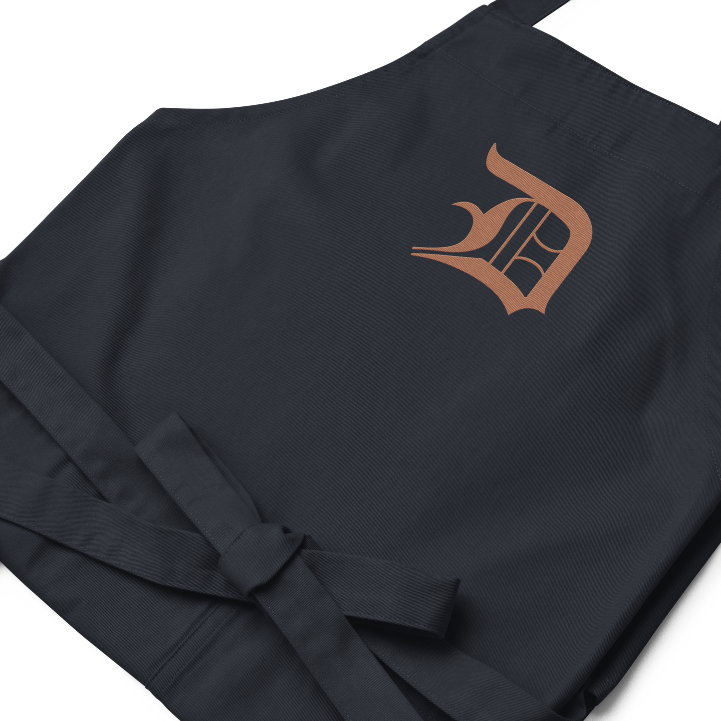 Detroit 'Old English D' Apron (Copper Color) | Unisex Emb.