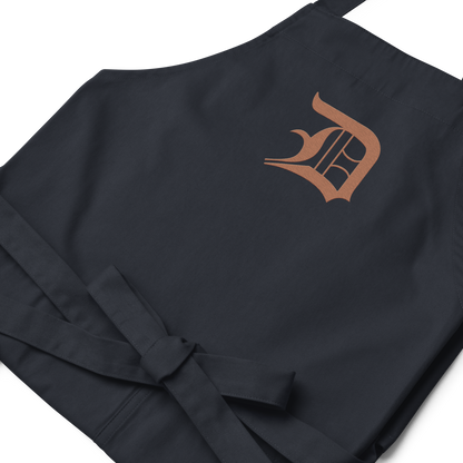 Detroit 'Old English D' Apron (Copper Color) | Unisex Emb.