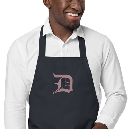 Detroit 'Old English D' Apron (Cherry Blossom Pink) | Unisex Emb.