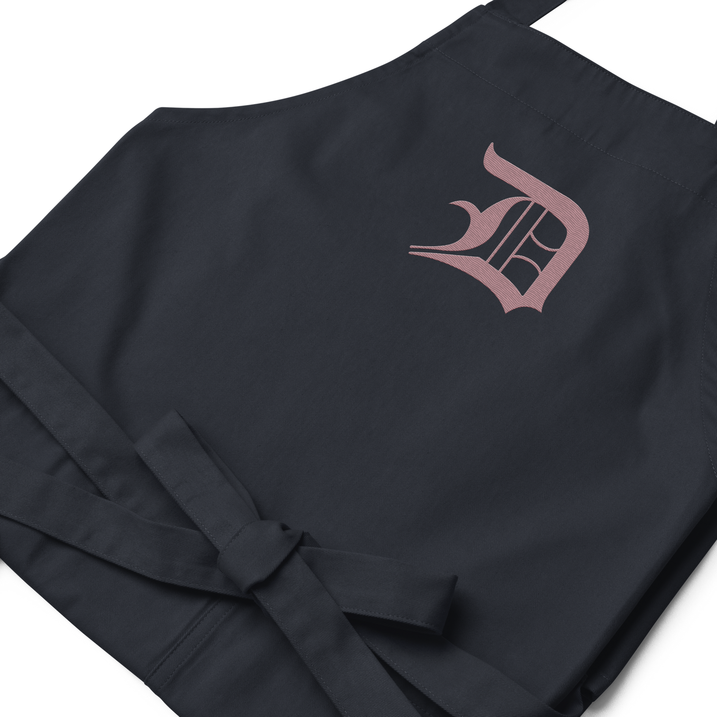 Detroit 'Old English D' Apron (Cherry Blossom Pink) | Unisex Emb.