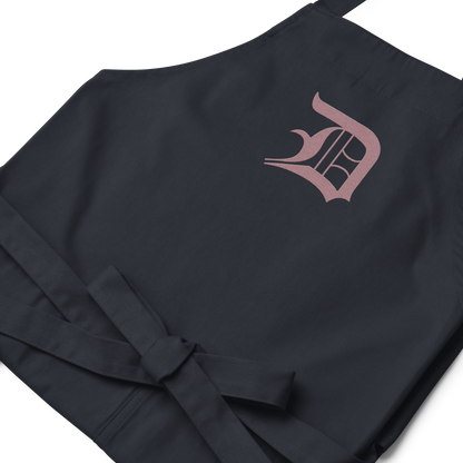 Detroit 'Old English D' Apron (Cherry Blossom Pink) | Unisex Emb.