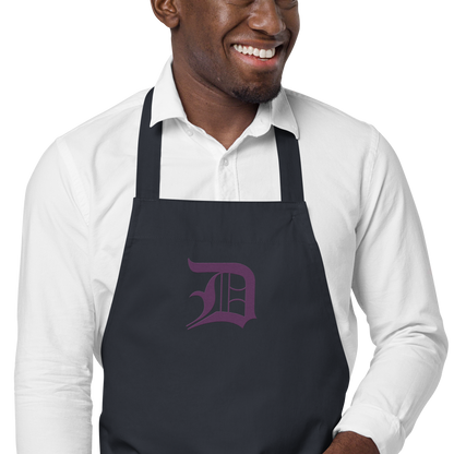 Detroit 'Old English D' Apron (Plum) | Unisex Emb.