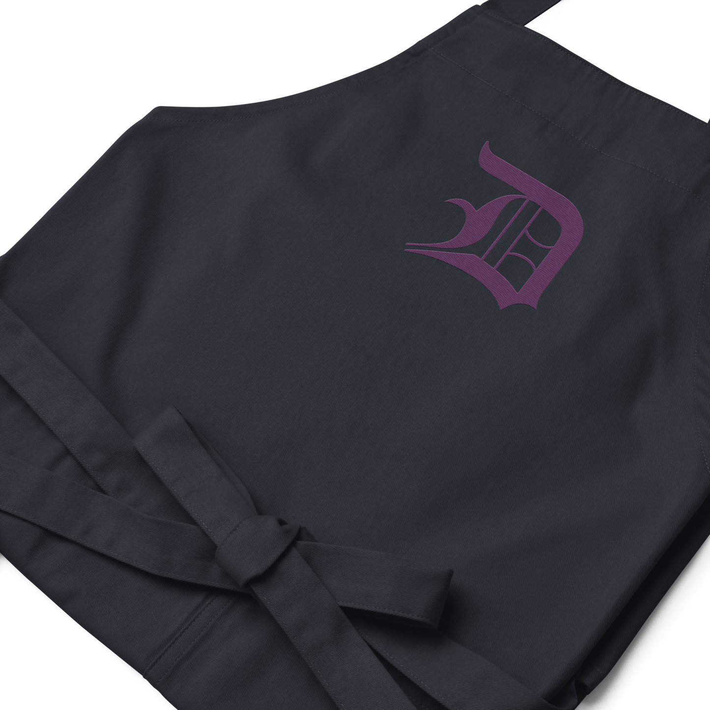 Detroit 'Old English D' Apron (Plum) | Unisex Emb.