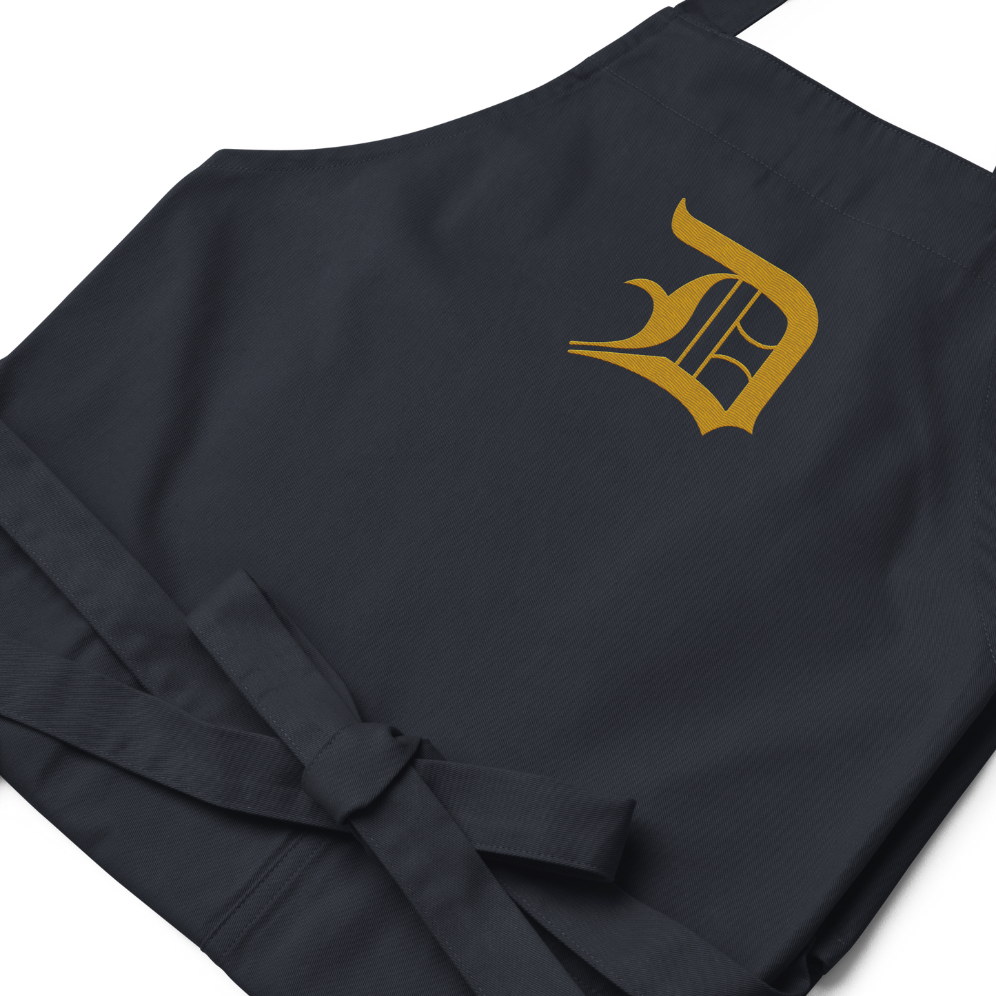 Detroit 'Old English D' Apron (Gold) | Unisex Emb.