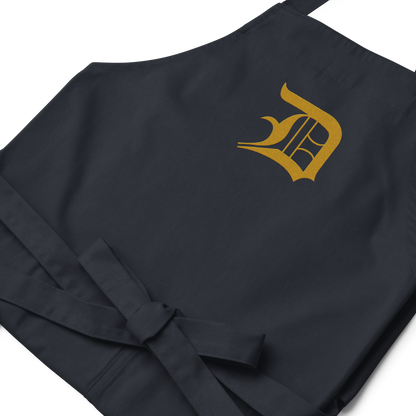 Detroit 'Old English D' Apron (Gold) | Unisex Emb.