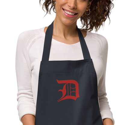 Detroit 'Old English D' Apron (Aliform Red) | Unisex Emb.