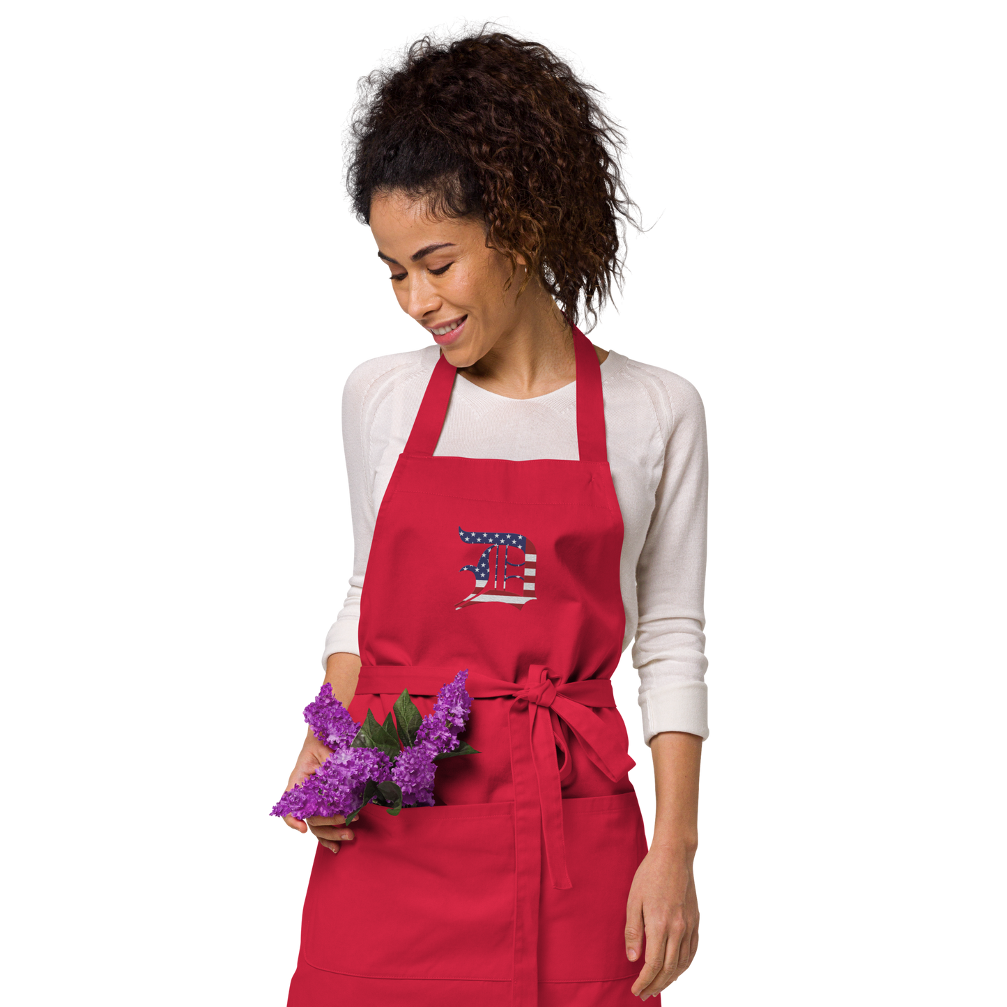 Detroit 'Old English D' Apron (Patriotic Edition) | Unisex Emb.