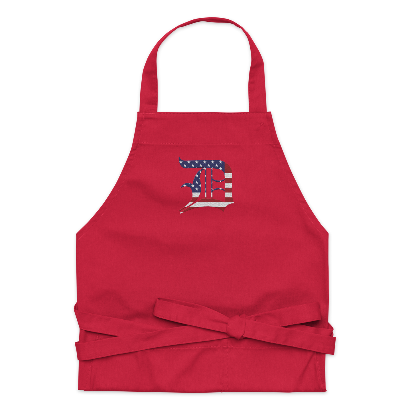 Detroit 'Old English D' Apron (Patriotic Edition) | Unisex Emb.