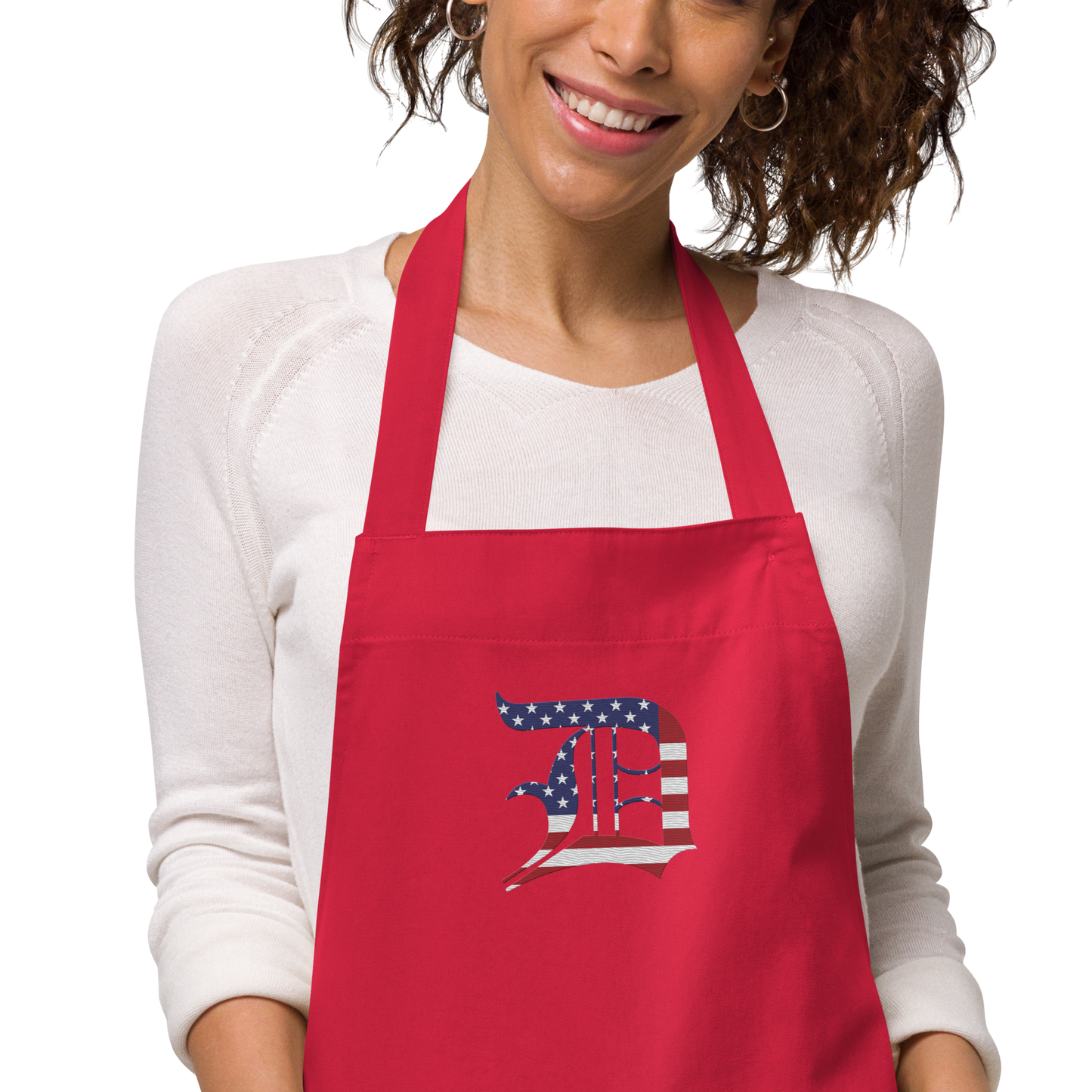 Detroit 'Old English D' Apron (Patriotic Edition) | Unisex Emb.